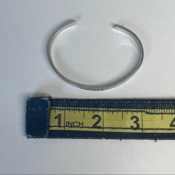 MantraBand Hustle Adjustable Stainless steel Lead free Bracelet Cuff Silver - Picture 5 of 6